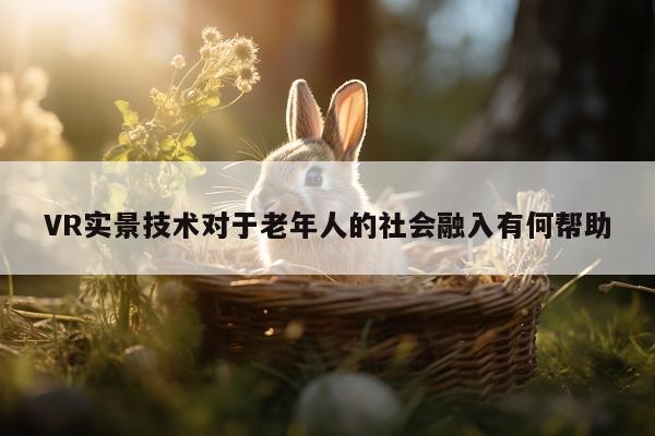 vwin网上官网-VR实景技术对于老年人的社会融入有何帮助